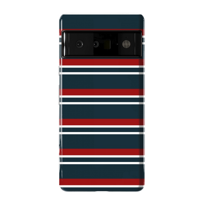 Pixel 6 Pro StrongFit Red Pastel Stripes by TMSarts