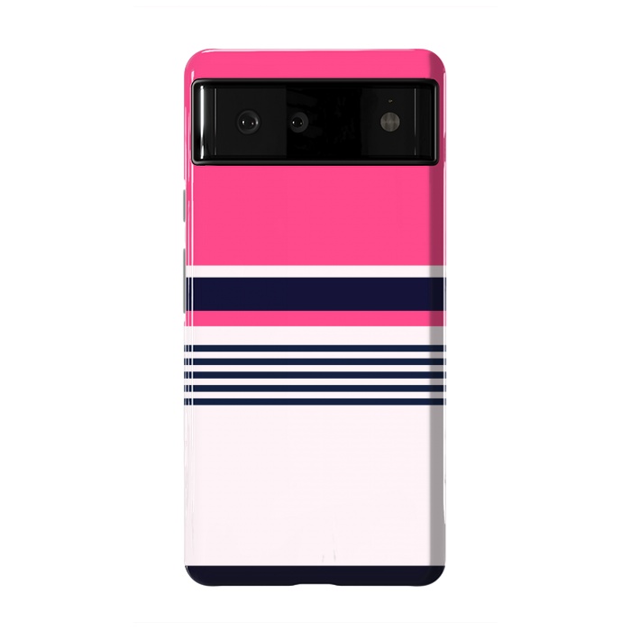 Pixel 6 StrongFit Pink Pastel Stripes by TMSarts