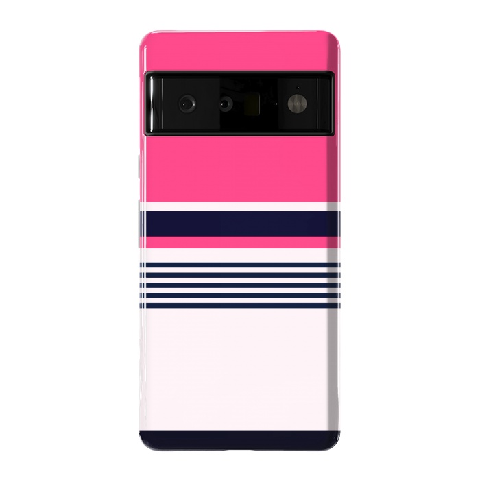Pixel 6 Pro StrongFit Pink Pastel Stripes by TMSarts