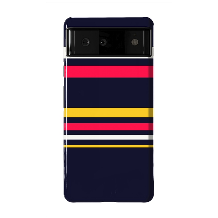 Pixel 6 StrongFit Flat Colorful Stripes by TMSarts