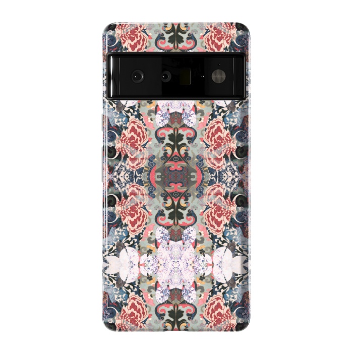 Pixel 6 Pro StrongFit Japanese inspired floral mandala pattern by Oana 