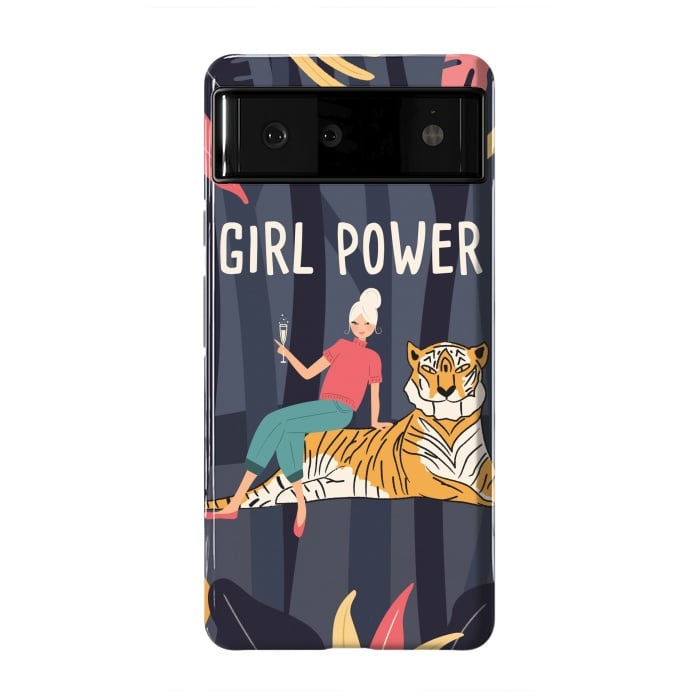 Pixel 6 StrongFit Girl Power - Woman and Tiger by Jelena Obradovic