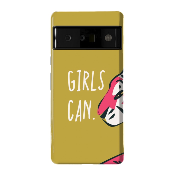 Pixel 6 Pro StrongFit Girls can, mustard by Jelena Obradovic