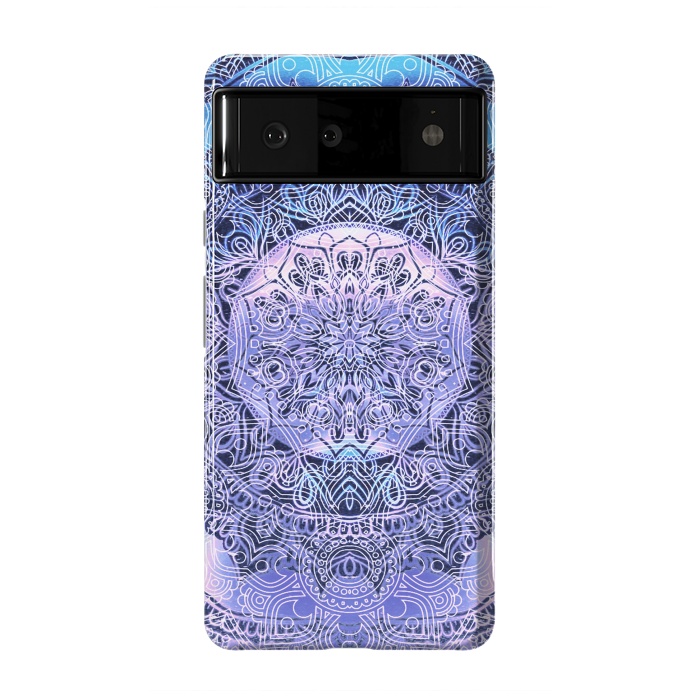 Pixel 6 StrongFit Blue purple gradient mandala by Oana 