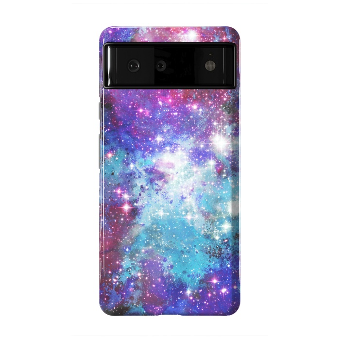 Pixel 6 StrongFit Purple violet starry galaxy by Oana 