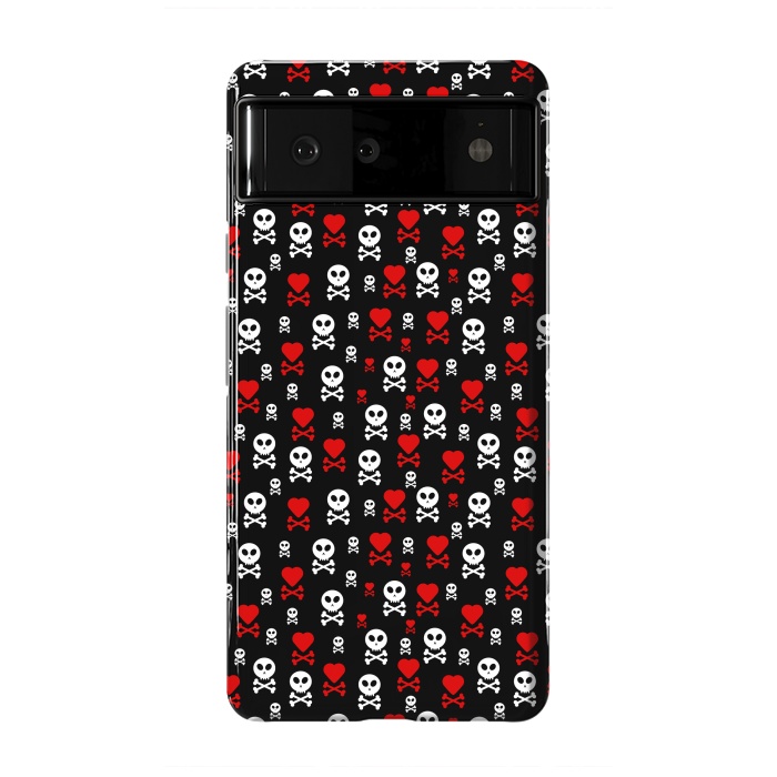 Pixel 6 StrongFit Skull Heart by TMSarts