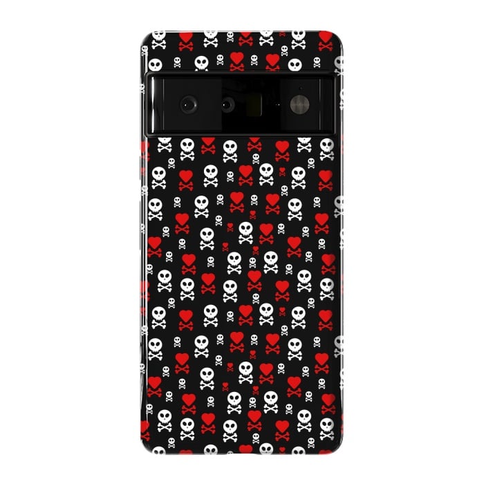 Pixel 6 Pro StrongFit Skull Heart by TMSarts