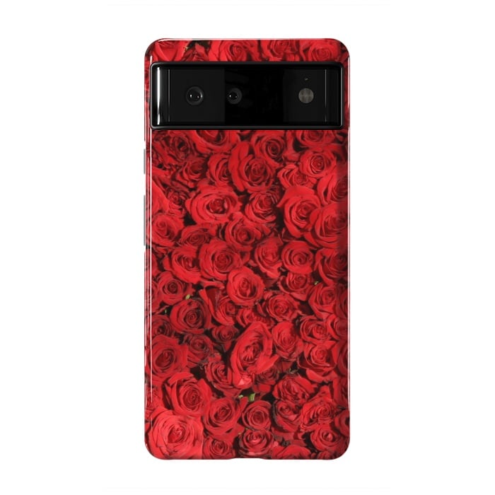 Pixel 6 StrongFit Red Roses by Winston