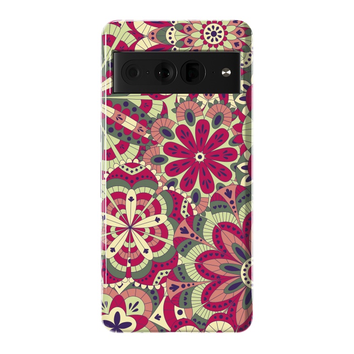 Pixel 7 Pro StrongFit Floral Made with Many Mandalas by ArtsCase
