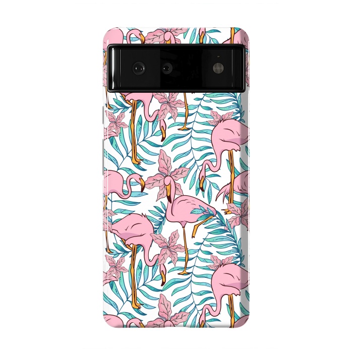 Pixel 6 StrongFit Boho Flamingo by Uma Prabhakar Gokhale