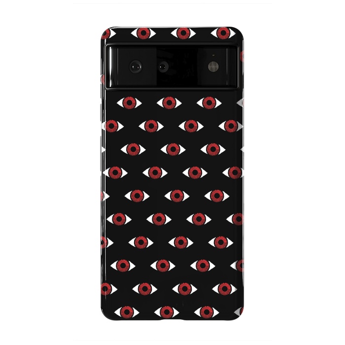 Pixel 6 StrongFit Red eye pattern by Laura Nagel