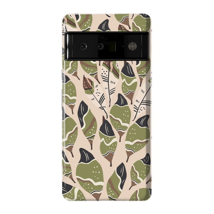 Pixel 6 Pro StrongFit Feather bohemian green by Mmartabc