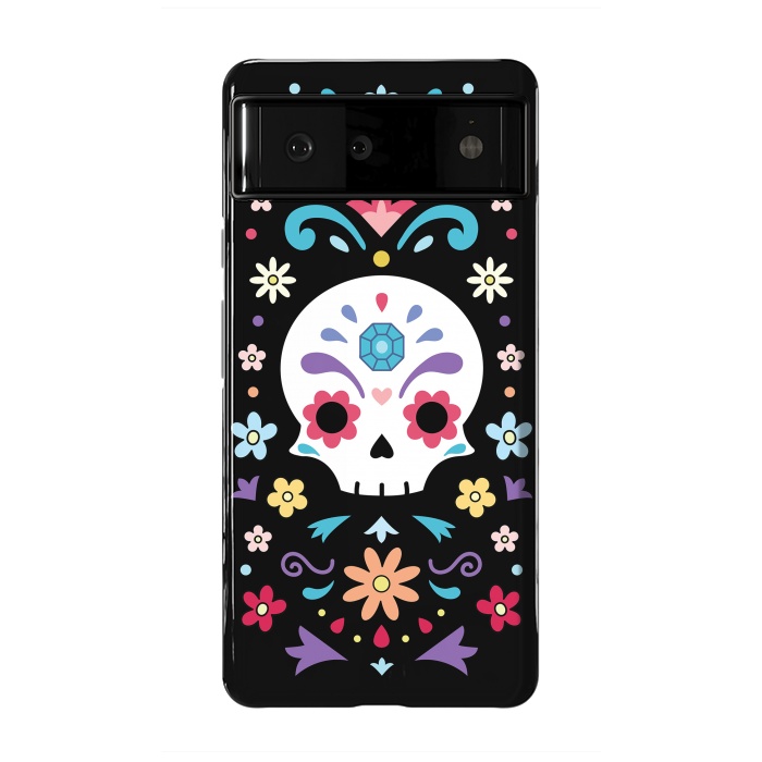 Pixel 6 StrongFit Cute day of the dead by Laura Nagel