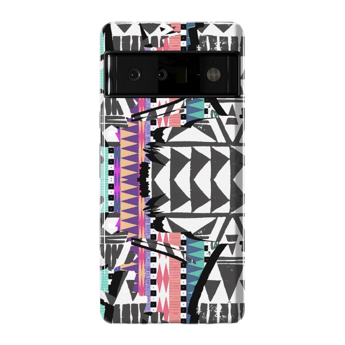 Pixel 6 Pro StrongFit Colourful African inspired ethnic print by Oana 