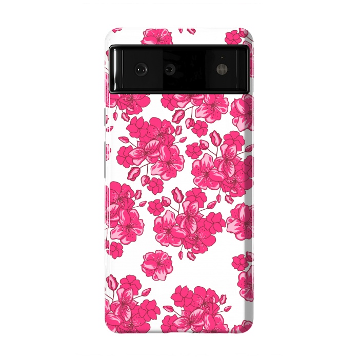 Pixel 6 StrongFit pink floral print 2 by MALLIKA