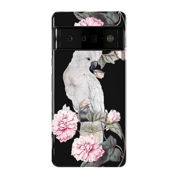 Pixel 6 Pro StrongFit Nostalgic White Cockatoo With Pink Flowers by  Utart
