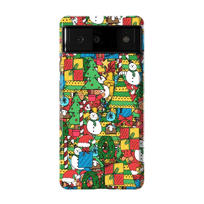 Pixel 6 StrongFit Merry Christmas pattern by Steve Wade (Swade)