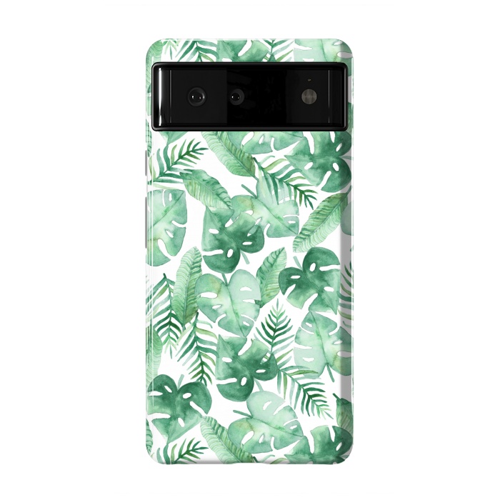 Pixel 6 StrongFit Tropical Jungle on White by Tangerine-Tane