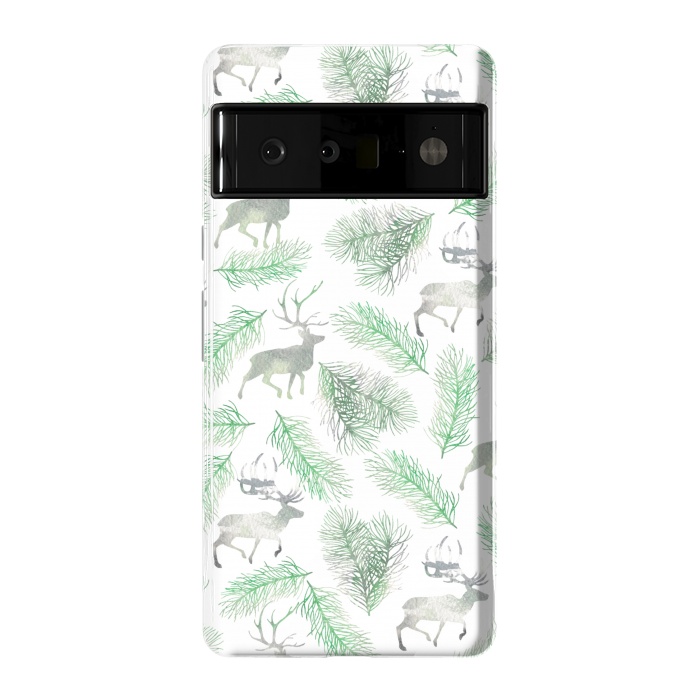 Pixel 6 Pro StrongFit Deer and pine branches by Julia Badeeva