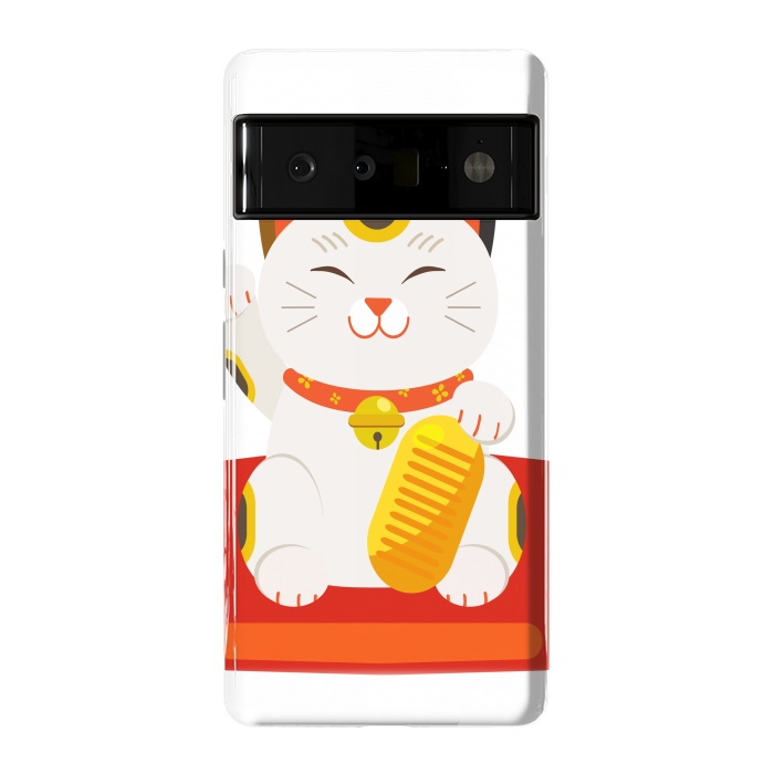 Pixel 6 Pro StrongFit lucky cat by haroulita