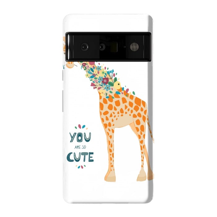 Pixel 6 Pro StrongFit cute giraffe by haroulita