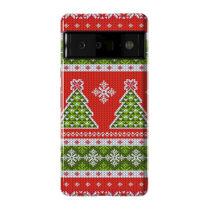 Pixel 6 Pro StrongFit Ugly christmas sweater pattern  by Winston