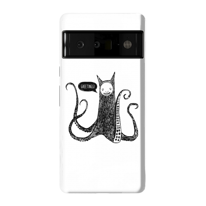 Pixel 6 Pro StrongFit Greetings from the kraken cat by Laura Nagel