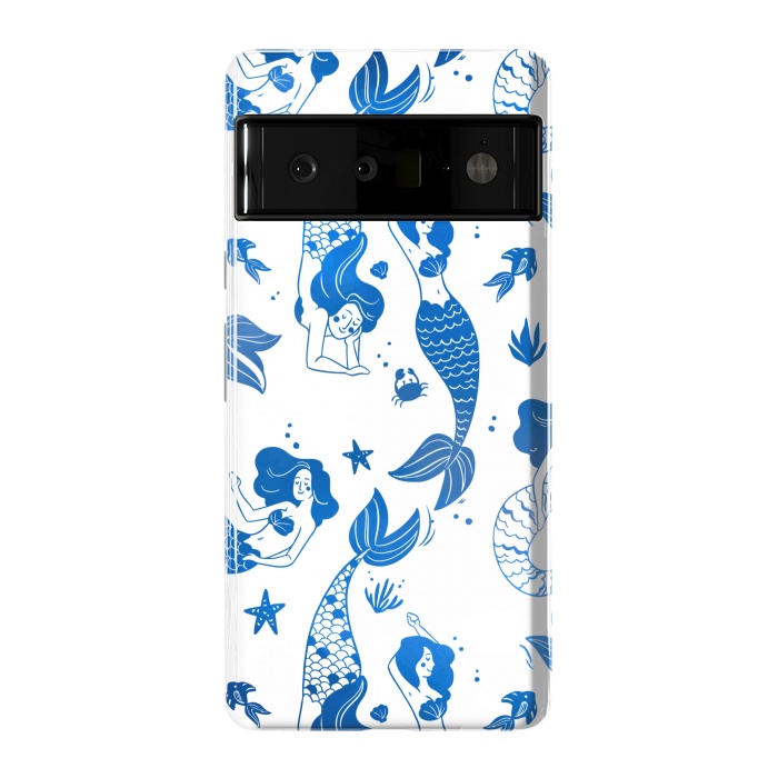 Pixel 6 Pro StrongFit blue mermaid pattern by MALLIKA