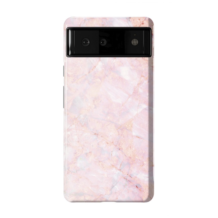 Pixel 6 StrongFit Pastel pink elegant marble by Oana 