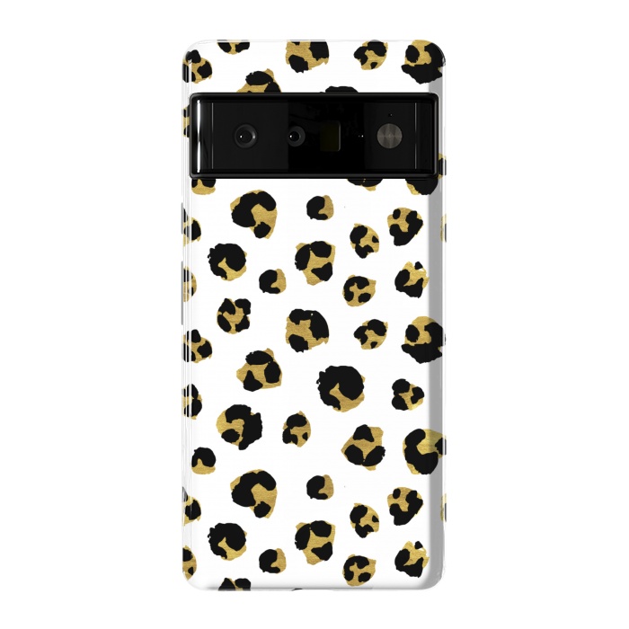 Pixel 6 Pro StrongFit Leopard. Black and gold by Julia Badeeva