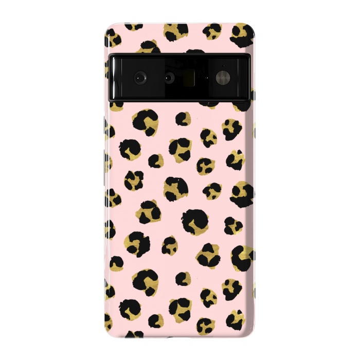 Pixel 6 Pro StrongFit Pink and gold leopard by Julia Badeeva