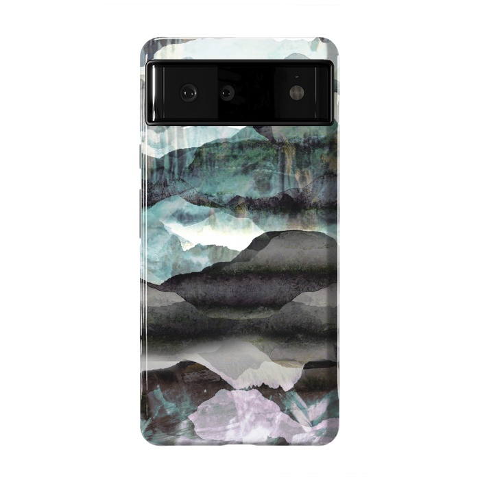 Pixel 6 StrongFit stylised mountain landscape art by Oana 