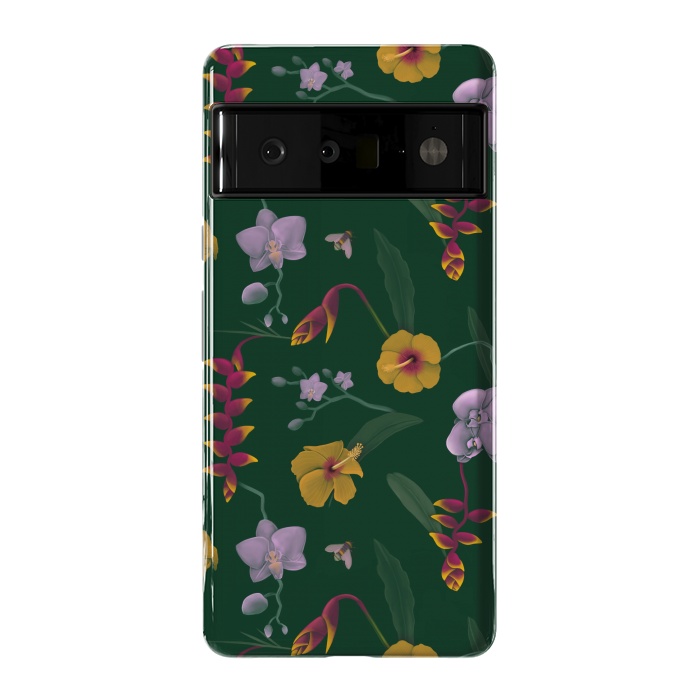 Pixel 6 Pro StrongFit Heliconia & Hibiscus by Tishya Oedit