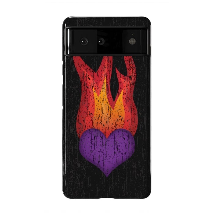 Pixel 6 StrongFit Heart on Fire by Majoih