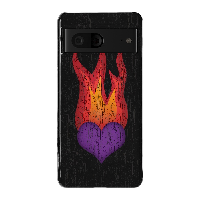 Pixel 7 StrongFit Heart on Fire by Majoih