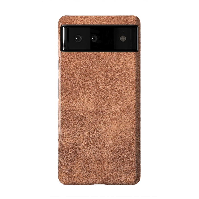 Pixel 6 StrongFit Brown leather texture  by Winston