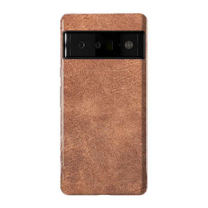 Pixel 6 Pro StrongFit Brown leather texture  by Winston