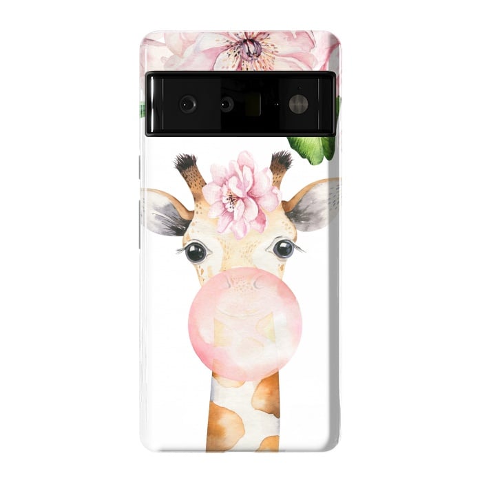 Pixel 6 Pro StrongFit Flower Giraffe With Chewing gum by  Utart