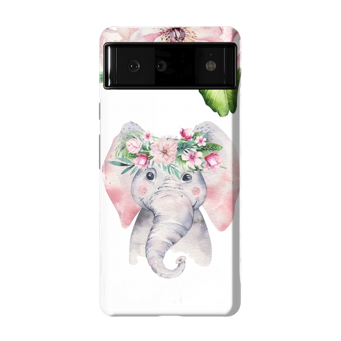 Pixel 6 StrongFit Flower Elephant by  Utart