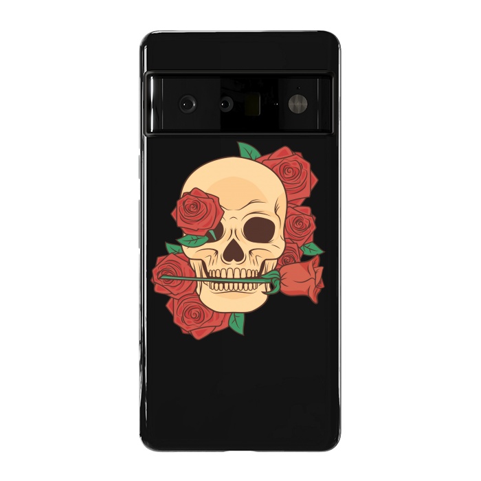 Pixel 6 Pro StrongFit RED ROSE SKULL BABY by MALLIKA