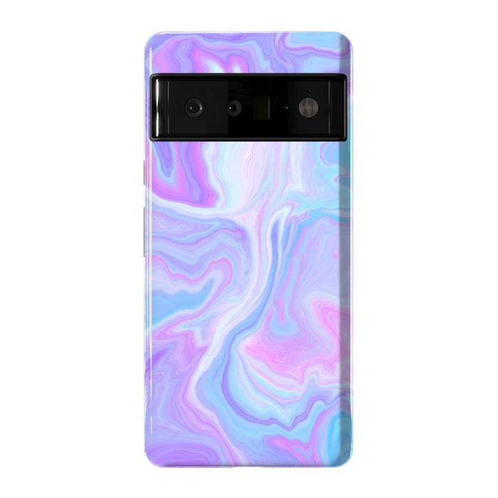 Pixel 6 Pro StrongFit Blue pink purple marble by Jms