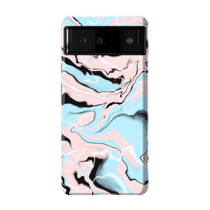Pixel 6 StrongFit Marble blue peach by Jms