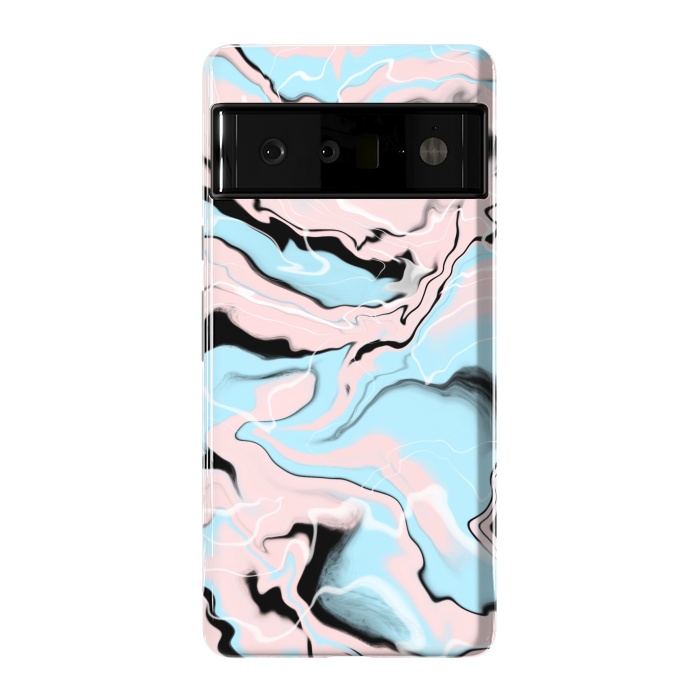 Pixel 6 Pro StrongFit Marble blue peach by Jms
