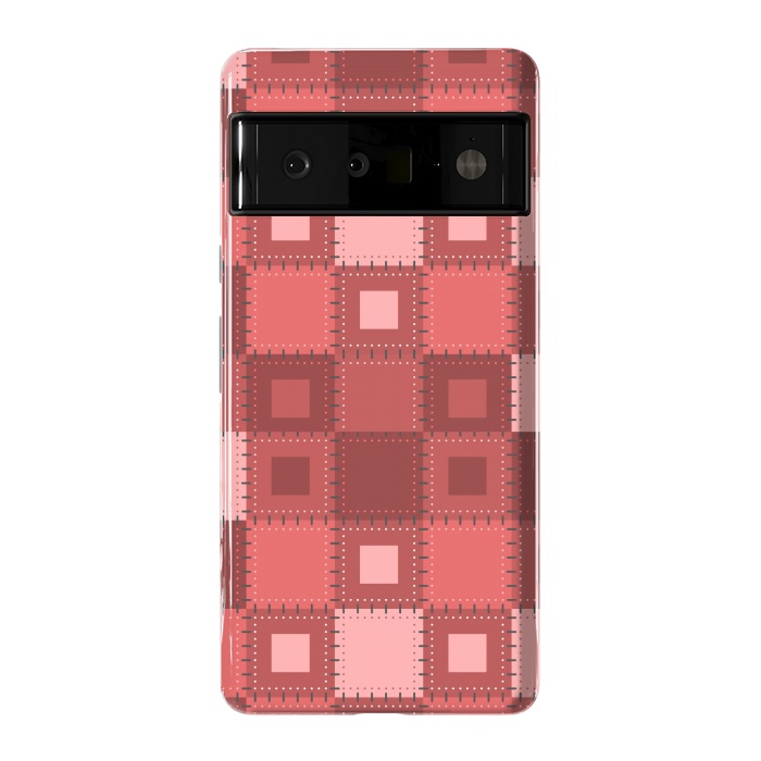 Pixel 6 Pro StrongFit RED WHITE PATCHWORK by MALLIKA