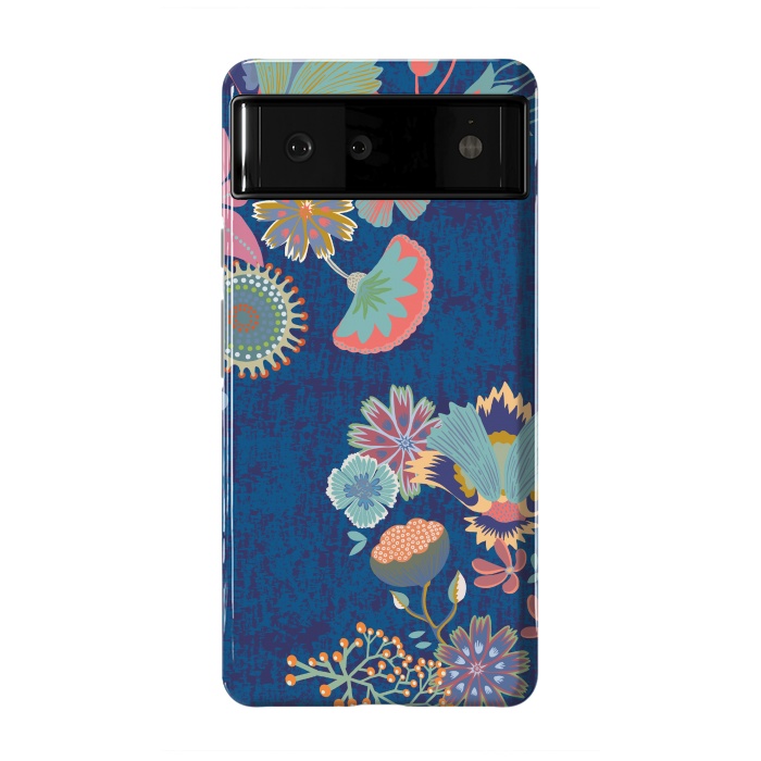 Pixel 6 StrongFit Blue chinz florals by Nina Leth