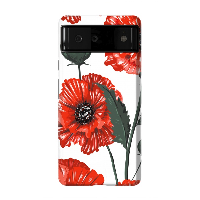 Pixel 6 StrongFit red poppy by haroulita