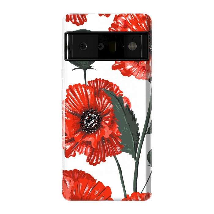 Pixel 6 Pro StrongFit red poppy by haroulita