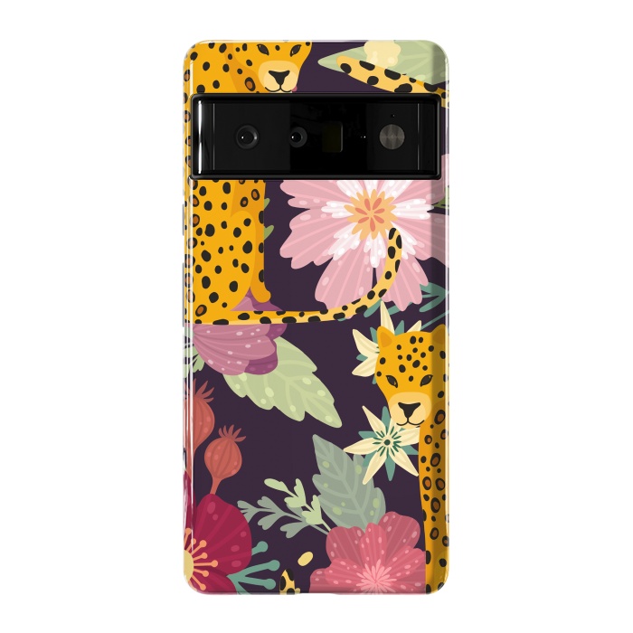Pixel 6 Pro StrongFit floral leopard by haroulita
