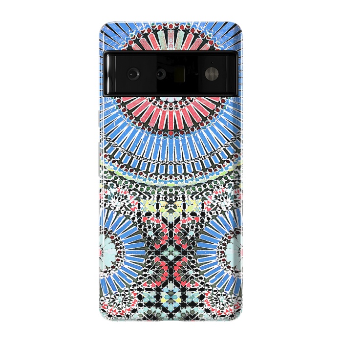 Pixel 6 Pro StrongFit Colorful Moroccan inspired mosaic tiles by Oana 