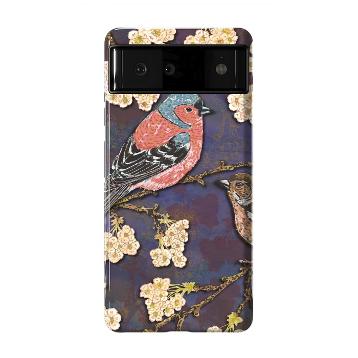 Pixel 6 StrongFit Chaffinches in Cherry Blossom by Lotti Brown